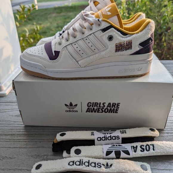 ADIDAS FORUM LOW GIRLS ARE AWESOME limited edition 2021 Womens 8 sneakers NEW - Picture 12 of 16